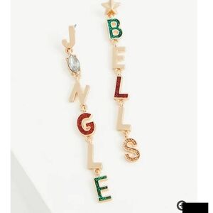 🆕GOLD-TONE JINGLE BELLS LINEAR DANGLE EARRINGS